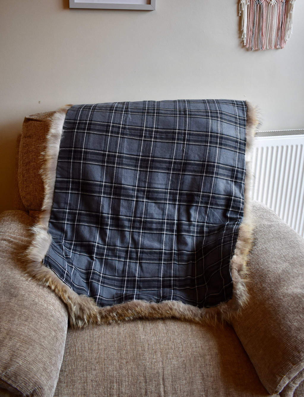 Recycled Vintage Coyote Fur Blanket