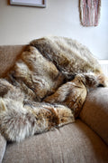 Recycled Vintage Coyote Fur Blanket