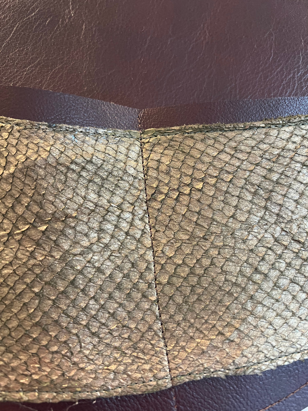 Cow and Fish leather wall pouch