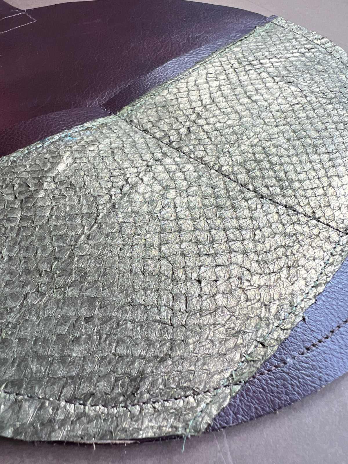Cow and Fish leather wall pouch
